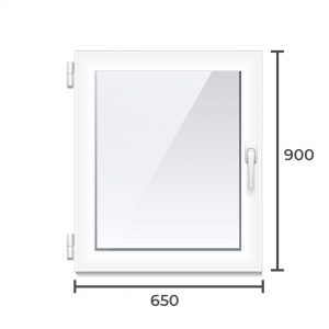 Окно ПВХ Brusbox 60 900x650 2 камерный профиль