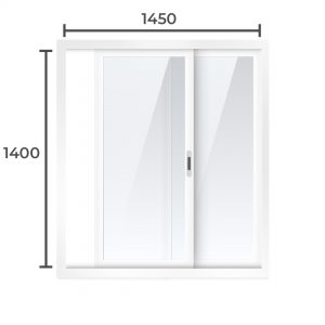 Балконная рама Алюминий 1400x1450