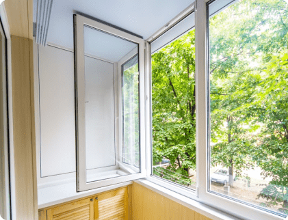 Окно ПВХ Поворотный способ