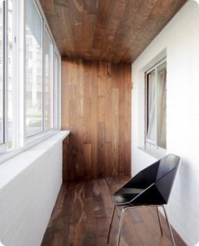 Обшивка балкона ламинатом в Минске