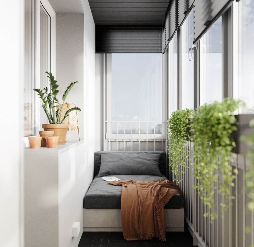 Обшивка балкона ламинатом в Минске